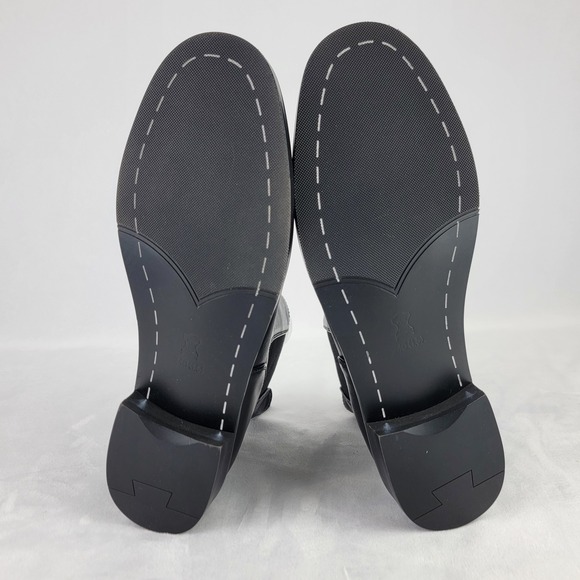 Black Leather Stitch Detail Chelsea Boots Women's Size 7 EU 38 Pull On Grunge - Picture 6 of 7